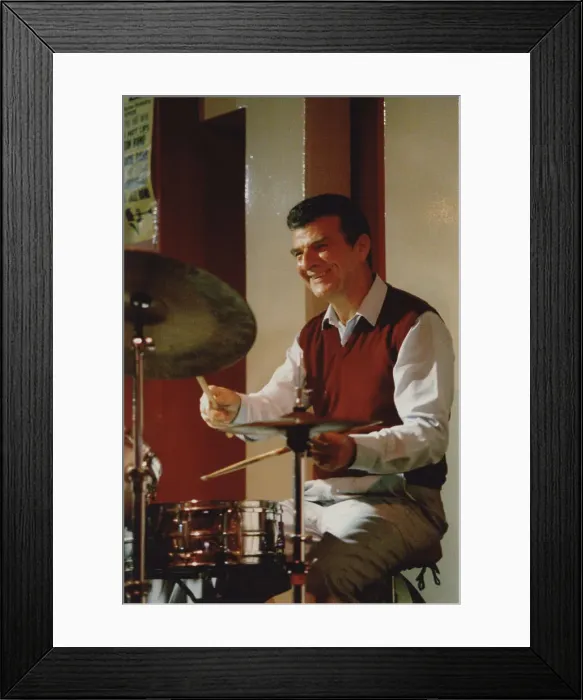 Framed Print : Allan Ganley, 100 Club, London, 1989. Creator: Brian Foskett Framed Print : Allan Ganley, 100 Club, London, 1989. Creator: Brian Foskett