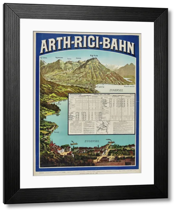 Framed Print : Arth-Rigi railway line, 1895. Creator: Anonymous () Framed Print : Arth-Rigi railway line, 1895. Creator: Anonymous ()