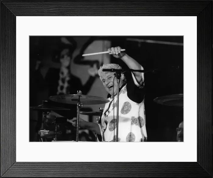 Framed Print : Bobby Rosengarden, North Sea Jazz Festival, The Hague, the Netherlands, Netherlands, 1990. Creator: Brian Foskett Framed Print : Bobby Rosengarden, North Sea Jazz Festival, The Hague, the Netherlands, Netherlands, 1990. Creator: Brian Foskett