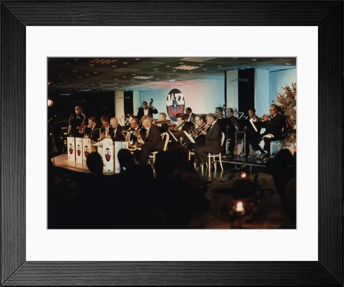 Framed Print : Benny Carter and Big Band, Jazz Inn Party, Nordwijk, Netherlands, 1989. Creator: Brian Foskett Framed Print : Benny Carter and Big Band, Jazz Inn Party, Nordwijk, Netherlands, 1989. Creator: Brian Foskett