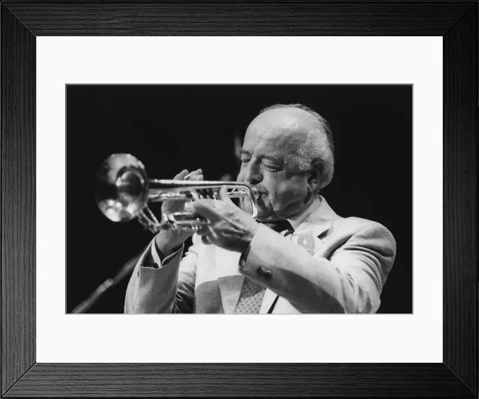 Framed Print : Kenny Baker, British All Star Band, Barbican, London, 1993. Creator: Brian Foskett Framed Print : Kenny Baker, British All Star Band, Barbican, London, 1993. Creator: Brian Foskett