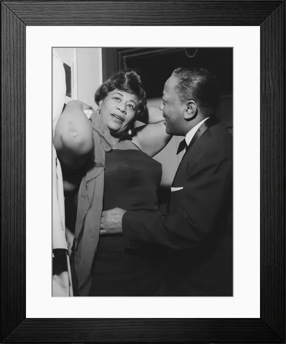 Framed Print : Ella Fitzgerald and Roy Eldridge Hammersmith Odeon, London 1962. Creator: Brian Foskett Framed Print : Ella Fitzgerald and Roy Eldridge Hammersmith Odeon, London 1962. Creator: Brian Foskett