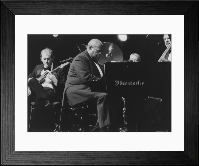 Framed Print : Oscar Peterson, North Sea Jazz Festival, Netherlands, 1995. Creator: Brian Foskett Framed Print : Oscar Peterson, North Sea Jazz Festival, Netherlands, 1995. Creator: Brian Foskett