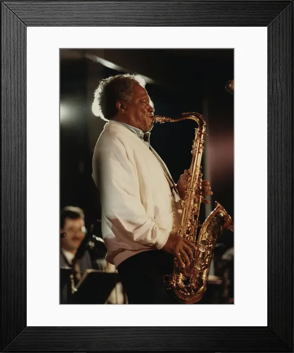 Framed Print : Illinois Jacquet, North Sea Jazz Festival, Netherlands, 1992. Creator: Brian Foskett Framed Print : Illinois Jacquet, North Sea Jazz Festival, Netherlands, 1992. Creator: Brian Foskett