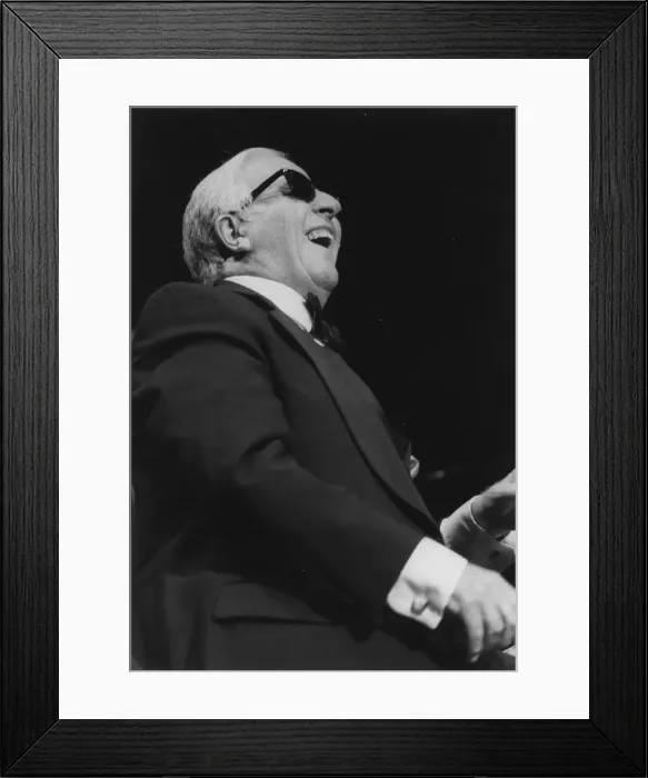 Framed Print : George Shearing, David Jacobs, Barbican, London, 1996. Creator: Brian Foskett Framed Print : George Shearing, David Jacobs, Barbican, London, 1996. Creator: Brian Foskett
