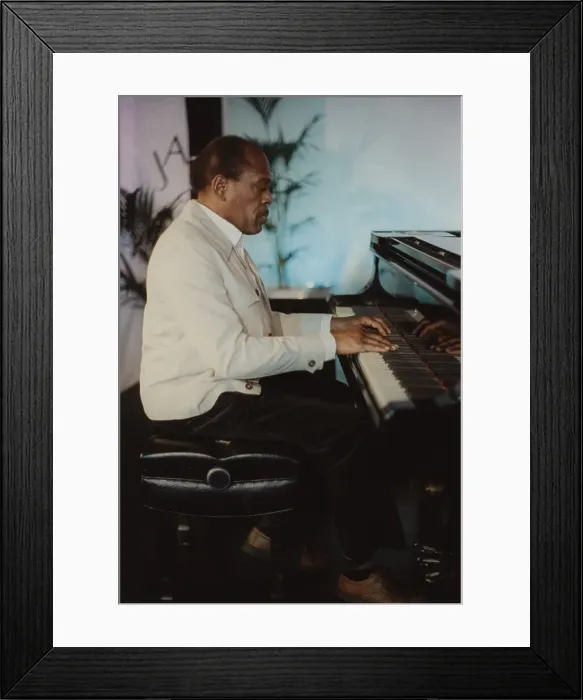 Framed Print : Kenny Drew, Jazz Inn Party, Nordwijk, Netherlands, 1989. Creator: Brian Foskett Framed Print : Kenny Drew, Jazz Inn Party, Nordwijk, Netherlands, 1989. Creator: Brian Foskett
