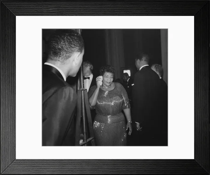 Framed Print : Ella Fitzgerald, Hammersmith Odeon London 1961. Creator: Brian Foskett Framed Print : Ella Fitzgerald, Hammersmith Odeon London 1961. Creator: Brian Foskett