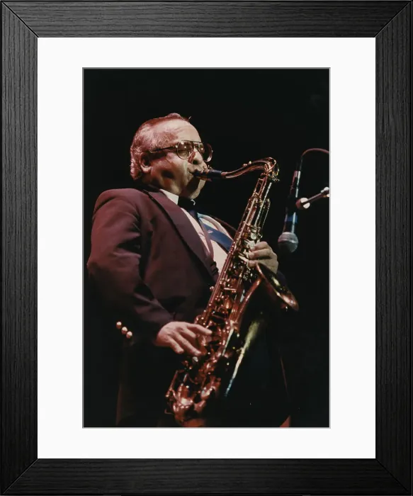 Framed Print : Kenny Hing, Count Basie Band, Dominion Theatre, London, 1990. Creator: Brian Foskett Framed Print : Kenny Hing, Count Basie Band, Dominion Theatre, London, 1990. Creator: Brian Foskett