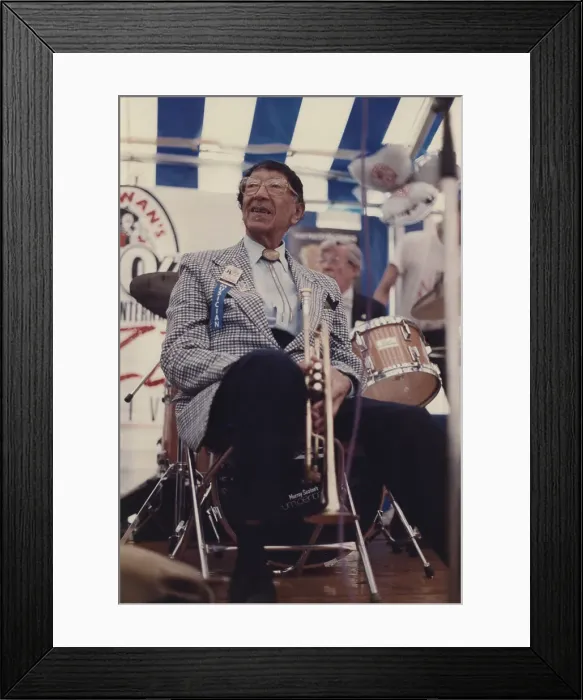 Framed Print : Doc Cheatham, Edinburgh Jazz Festival, 1986. Creator: Brian Foskett Framed Print : Doc Cheatham, Edinburgh Jazz Festival, 1986. Creator: Brian Foskett