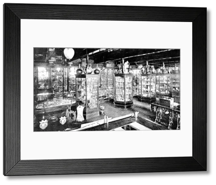 Framed Print : Wrought by the Silversmith: in the Silver Show Room, 1909. Creator: Unknown Framed Print : Wrought by the Silversmith: in the Silver Show Room, 1909. Creator: Unknown