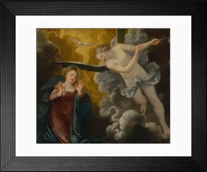 Framed Print : The Annunciation, 1640. Creator: Liberi; Pietro (1605-1687) Framed Print : The Annunciation, 1640. Creator: Liberi; Pietro (1605-1687)