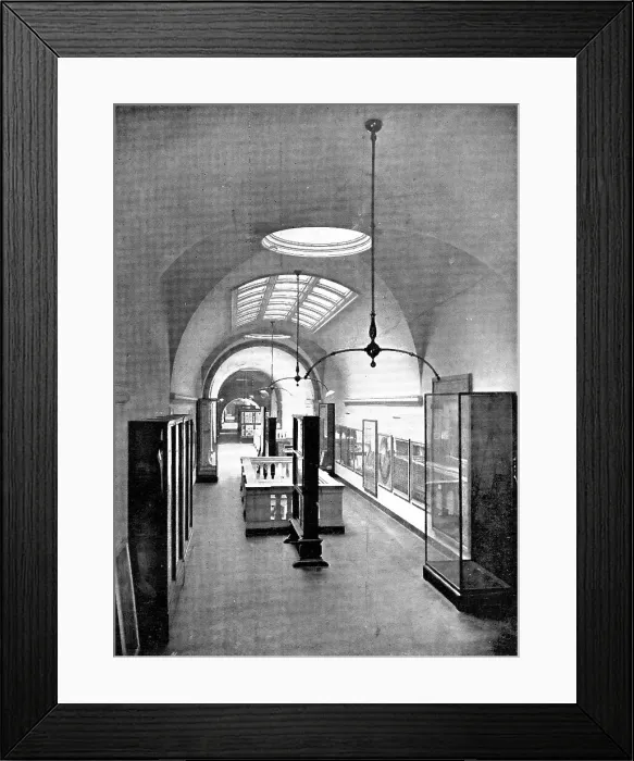 Framed Print : The Victoria and Albert Museum: the Long Gallery on the first floor... 1909. Creator: Clarke & Hyde Framed Print : The Victoria and Albert Museum: the Long Gallery on the first floor... 1909. Creator: Clarke & Hyde