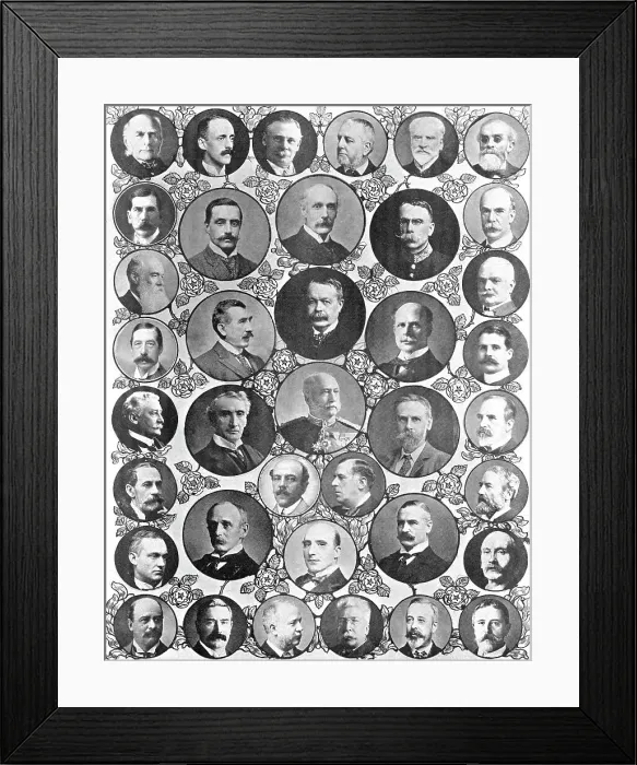 Framed Print : Prominent people who figured in the [King's] Birthday Honours list, 1909. Creator: Unknown