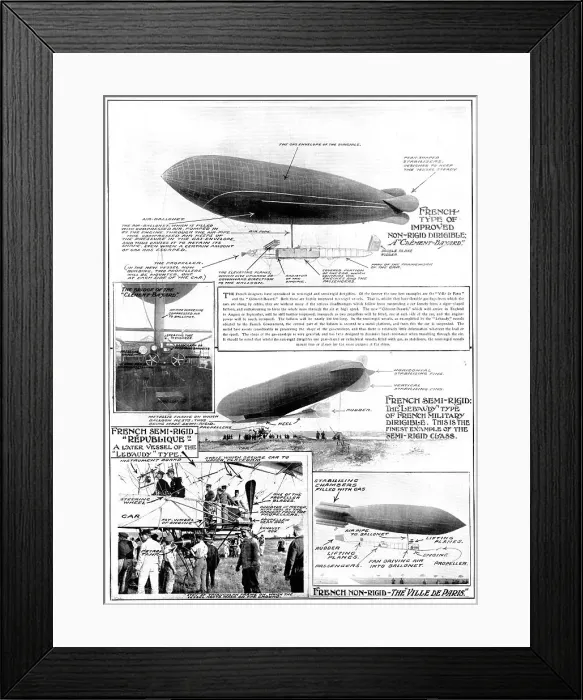Framed Print : Rigid Or Non-Rigid?: The Great War-Ships Of The Air, 1909. Creator: Unknown Framed Print : Rigid Or Non-Rigid?: The Great War-Ships Of The Air, 1909. Creator: Unknown