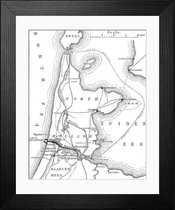 Framed Print : Plan of the Amsterdam Ship Canal, 1870. Creator: Unknown Framed Print : Plan of the Amsterdam Ship Canal, 1870. Creator: Unknown