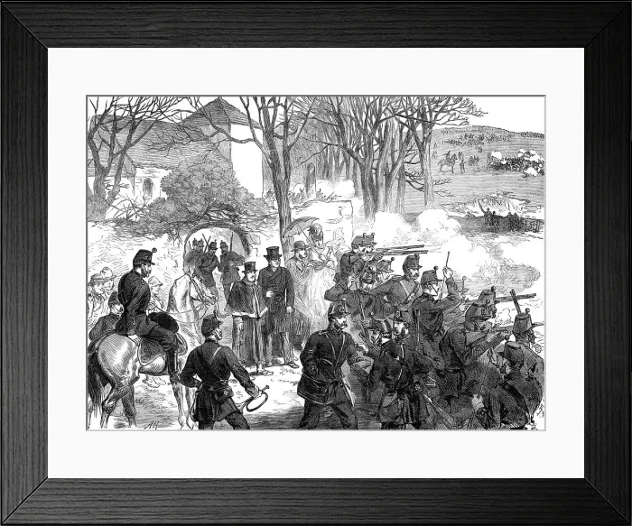 Framed Print : The Easter Volunteer Review: the defence of Ovingdean, 1870. Creator: Unknown Framed Print : The Easter Volunteer Review: the defence of Ovingdean, 1870. Creator: Unknown