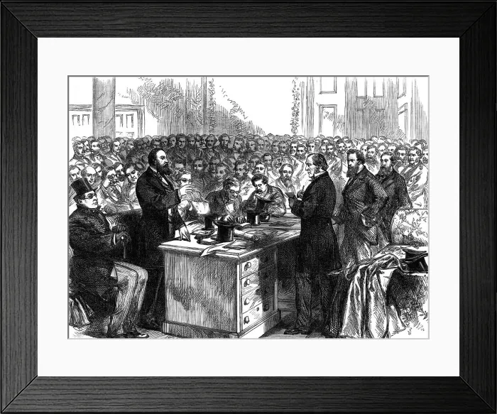 Framed Print : National Education: deputation to the Prime Minister, 1870. Creator: Unknown Framed Print : National Education: deputation to the Prime Minister, 1870. Creator: Unknown