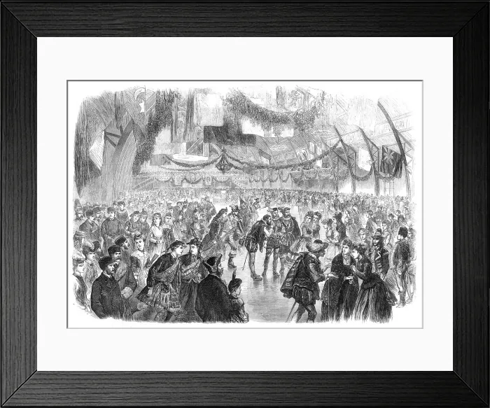 Framed Print : Masquerade at the Skating Rink, Montreal, 1870. Creator: Unknown Framed Print : Masquerade at the Skating Rink, Montreal, 1870. Creator: Unknown