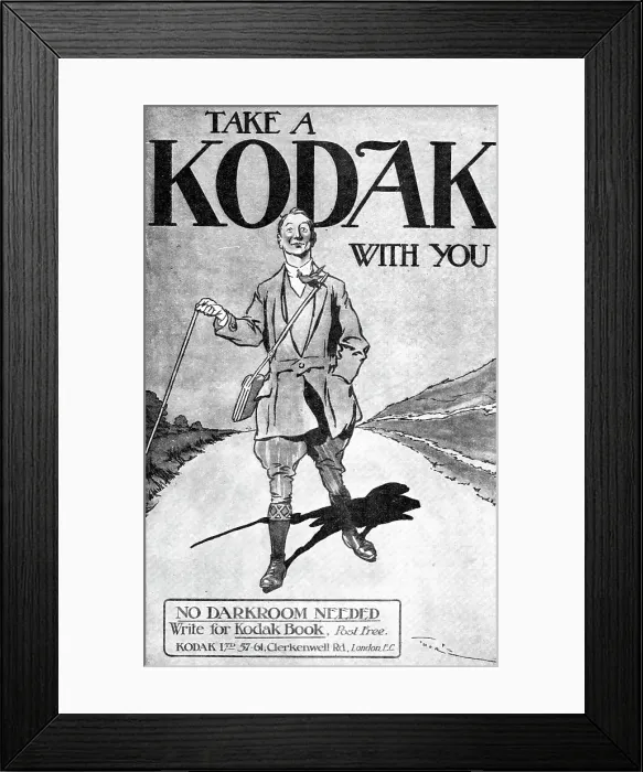 Framed Print : Take a Kodak with you, 1909. Creator: Unknown Framed Print : Take a Kodak with you, 1909. Creator: Unknown