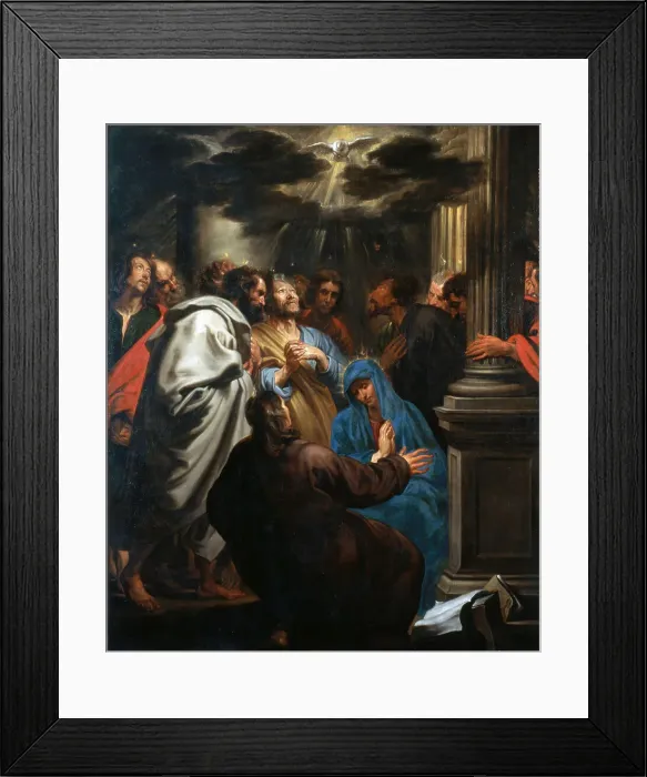 Framed Print : The Descent of the Holy Spirit, 1618-1620. Creator: Dyck; Sir Anthony van (1599-1641) Framed Print : The Descent of the Holy Spirit, 1618-1620. Creator: Dyck; Sir Anthony van (1599-1641)