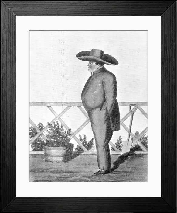 Framed Print : The Last Phase: Napoleon in his Garden at Longwood, 1909. Creator: Unknown Framed Print : The Last Phase: Napoleon in his Garden at Longwood, 1909. Creator: Unknown