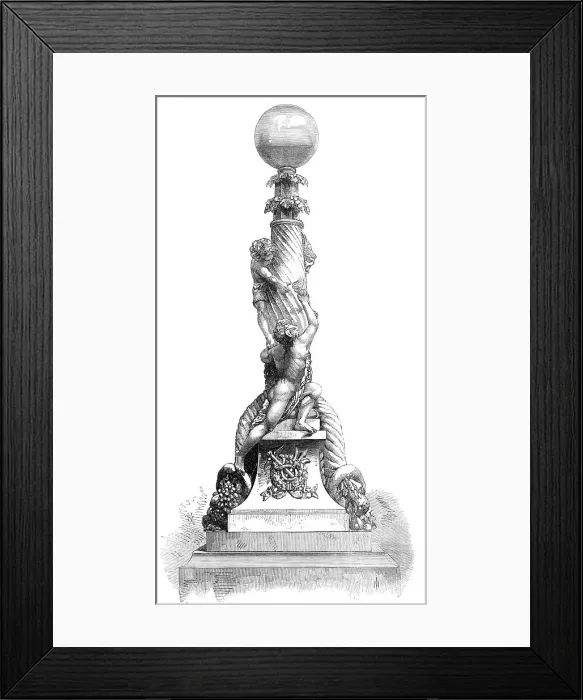 Framed Print : Lamp on the Thames Embankment, 1870. Creator: Unknown Framed Print : Lamp on the Thames Embankment, 1870. Creator: Unknown