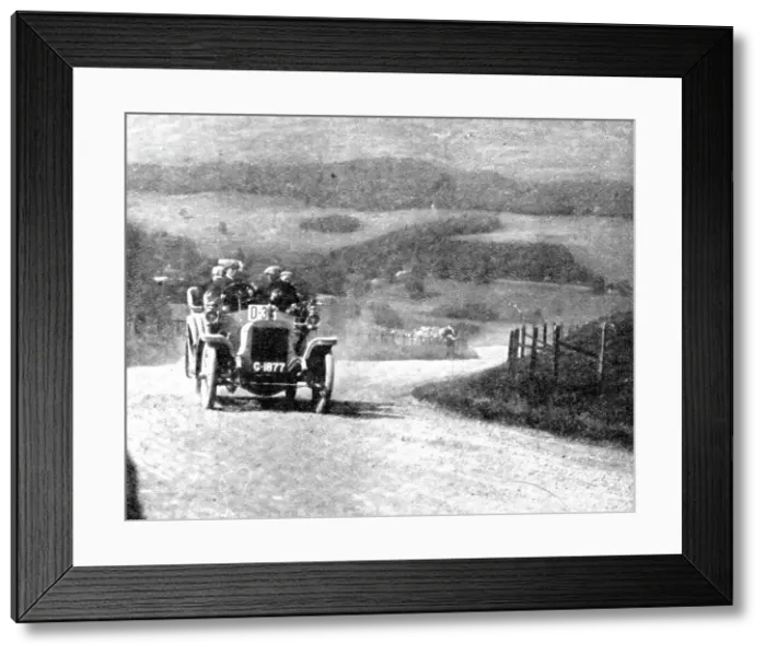 Framed Print : A car that secured a non-stop run throughout the Scottish Reliability Trials... 1909. Creator: Unknown Framed Print : A car that secured a non-stop run throughout the Scottish Reliability Trials... 1909. Creator: Unknown
