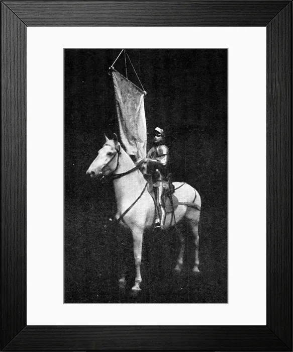 Framed Print : In the costliest American theatrical performance: Miss Maude Adams as Joan of Arc, 1909. Creator: Sarony & Co Framed Print : In the costliest American theatrical performance: Miss Maude Adams as Joan of Arc, 1909. Creator: Sarony & Co
