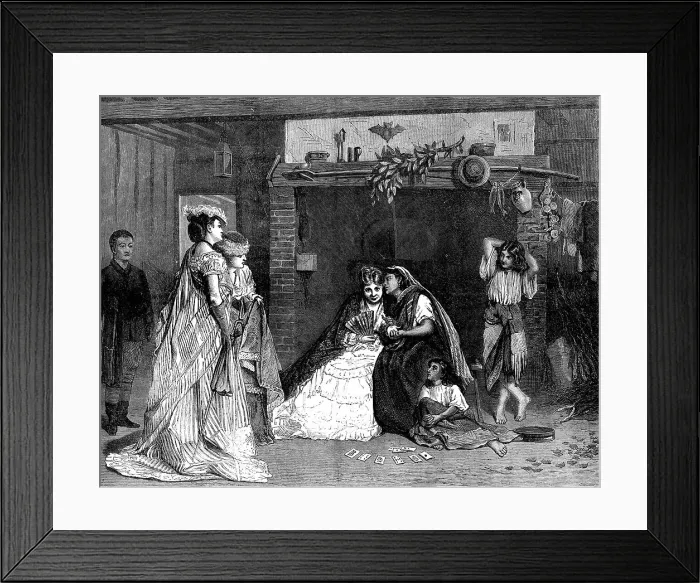 Framed Print : Good Luck, by C. Baugniet, in the International Exhibition, 1871. Creator: William Hollidge