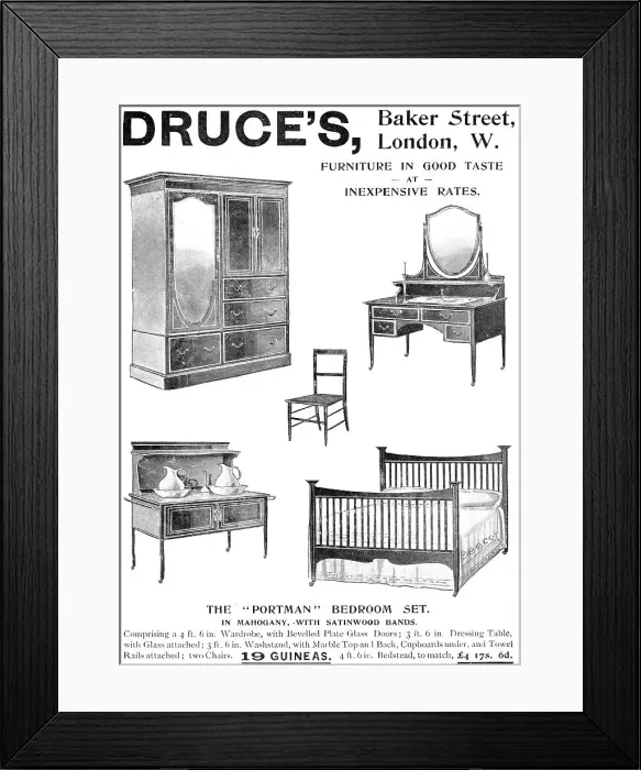 Framed Print : Druce's: furniture in good taste at inexpensive rates, 1909. Creator: Unknown Framed Print : Druce's: furniture in good taste at inexpensive rates, 1909. Creator: Unknown