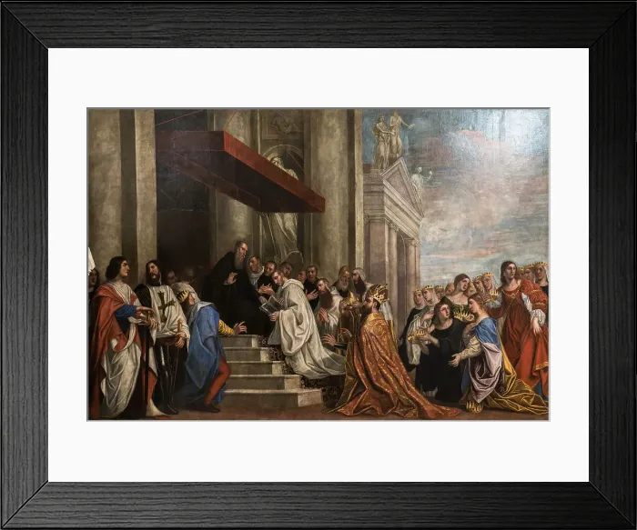 Framed Print : Saint Benedict delivering his rule to the Princes of Earth, 1640. Creator: Scaligero (Scaligeri) (ca 1605-?) Framed Print : Saint Benedict delivering his rule to the Princes of Earth, 1640. Creator: Scaligero (Scaligeri) (ca 1605-?)