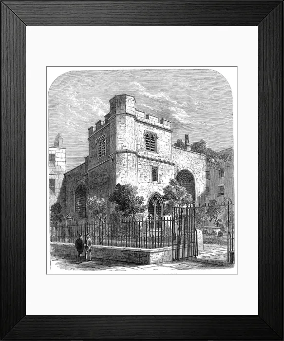 Framed Print : Allhallows Staining Church, Mark-Lane, 1870. Creator: Unknown Framed Print : Allhallows Staining Church, Mark-Lane, 1870. Creator: Unknown