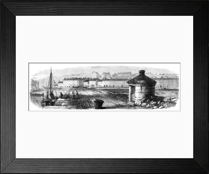 Framed Print : Sketches from Ireland: deserted wharfs and warehouses of Westport, 1870. Creator: Unknown Framed Print : Sketches from Ireland: deserted wharfs and warehouses of Westport, 1870. Creator: Unknown