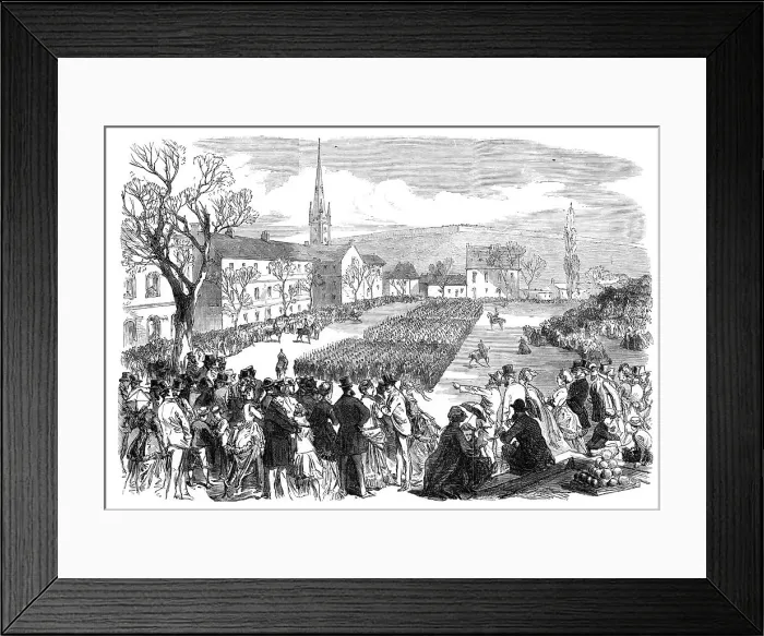 Framed Print : The Defence of Canada: inspection of volunteers at Quebec, 1870. Creator: Unknown Framed Print : The Defence of Canada: inspection of volunteers at Quebec, 1870. Creator: Unknown