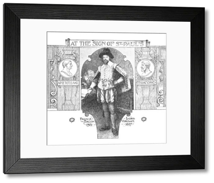 Framed Print : At the Sign of St. Paul's: Francis Bacon, 1909. Creator: Unknown Framed Print : At the Sign of St. Paul's: Francis Bacon, 1909. Creator: Unknown