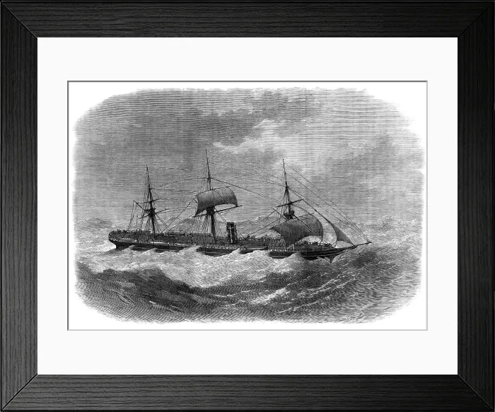 Framed Print : The missing screw-steamer City of Boston, 1870. Creator: Unknown Framed Print : The missing screw-steamer City of Boston, 1870. Creator: Unknown