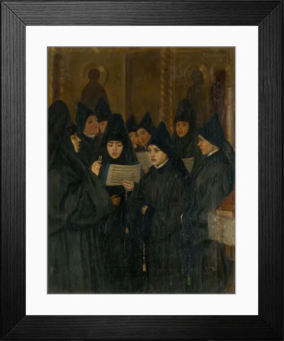 Framed Print : Nuns, 1893. Creator: Nesterov; Mikhail Vasilyevich (1862-1942) Framed Print : Nuns, 1893. Creator: Nesterov; Mikhail Vasilyevich (1862-1942)