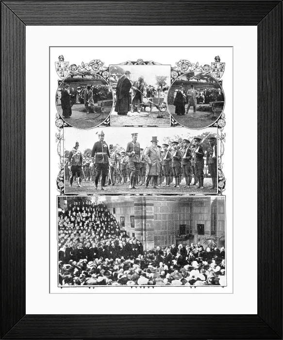 Framed Print : The King at Rugby School, 1909. Creators: Montague Dixon, Graphic Photo Union, World's Graphic Press Framed Print : The King at Rugby School, 1909. Creators: Montague Dixon, Graphic Photo Union, World's Graphic Press