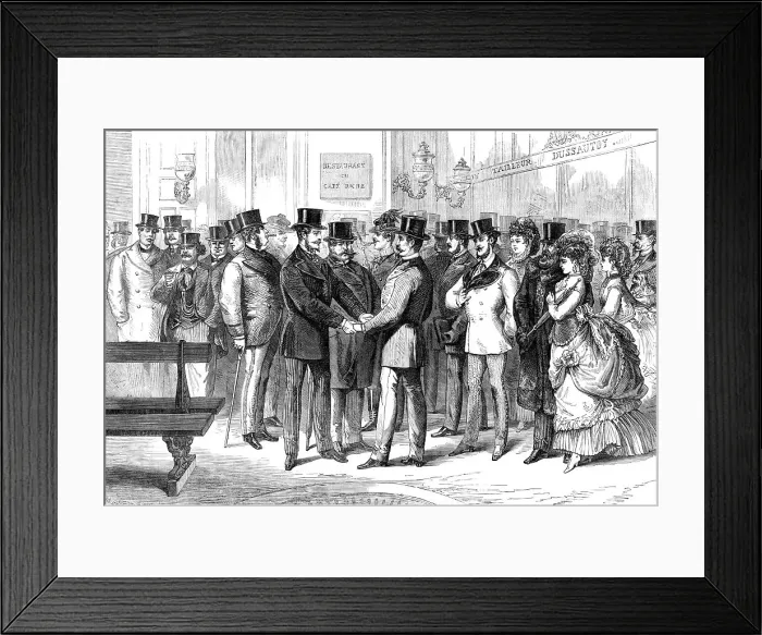 Framed Print : Street Characters of Paris: the Boulevard des Italiens, 1870. Creator: Unknown Framed Print : Street Characters of Paris: the Boulevard des Italiens, 1870. Creator: Unknown
