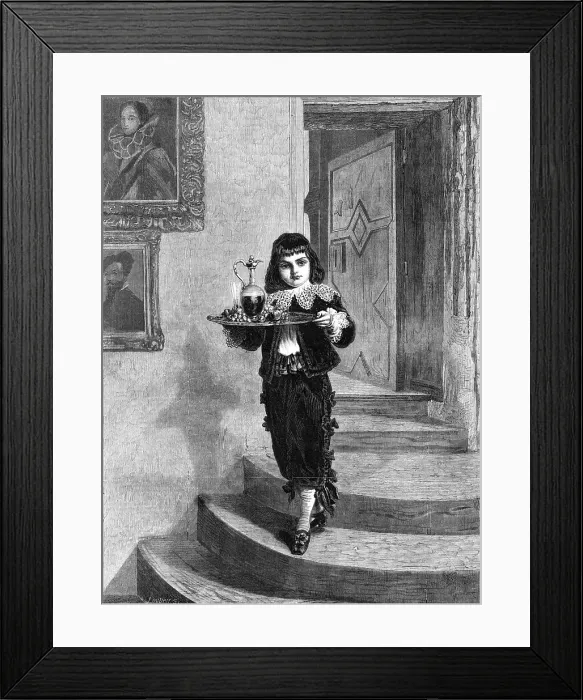 Framed Print : The Page, by W. Fyfe, 1870. Creator: Robert Loudan Framed Print : The Page, by W. Fyfe, 1870. Creator: Robert Loudan