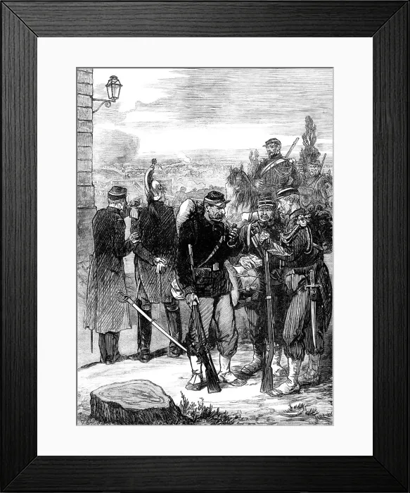 Framed Print : French gendarmes and sergents de ville at Meudon, 1871. Creator: W. J. R Framed Print : French gendarmes and sergents de ville at Meudon, 1871. Creator: W. J. R