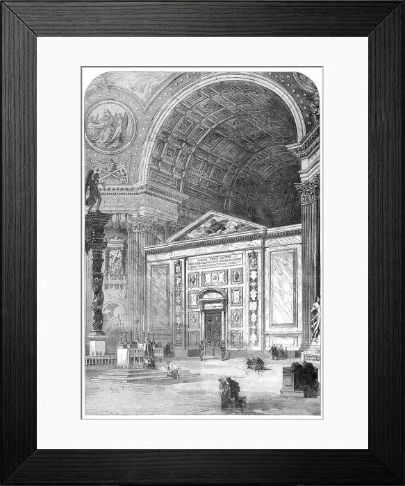 Framed Print : Ecclesiastical Council at Rome: South Transept of St. Peter's...For The Opening Ceremonies, 1870. Creator: Unknown Framed Print : Ecclesiastical Council at Rome: South Transept of St. Peter's...For The Opening Ceremonies, 1870. Creator: Unknown