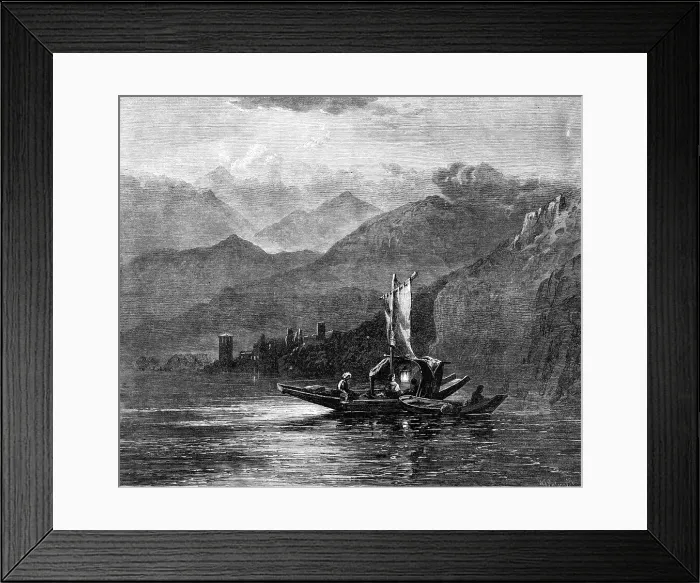 Framed Print : Summer Moonlight on the Lake of Orta, by Harry Johnson, 1870. Creator: William James Palmer Framed Print : Summer Moonlight on the Lake of Orta, by Harry Johnson, 1870. Creator: William James Palmer