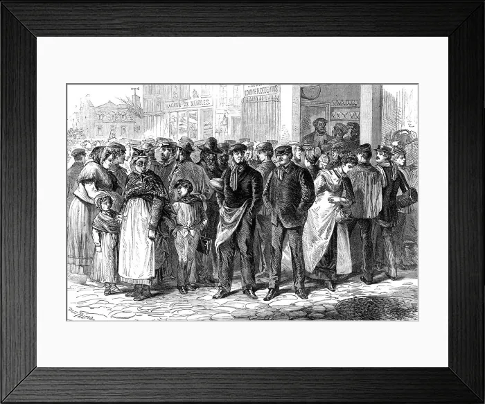 Framed Print : Street Characters of Paris: the Faubourg St. Antoine, 1870. Creator: Unknown Framed Print : Street Characters of Paris: the Faubourg St. Antoine, 1870. Creator: Unknown