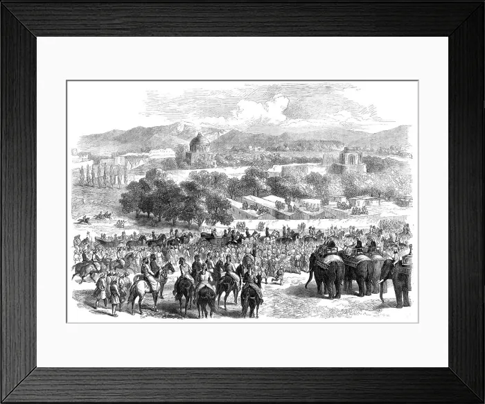 Framed Print : Entry of the Governor-General of India into Peshawur, 1870. Creator: Unknown Framed Print : Entry of the Governor-General of India into Peshawur, 1870. Creator: Unknown