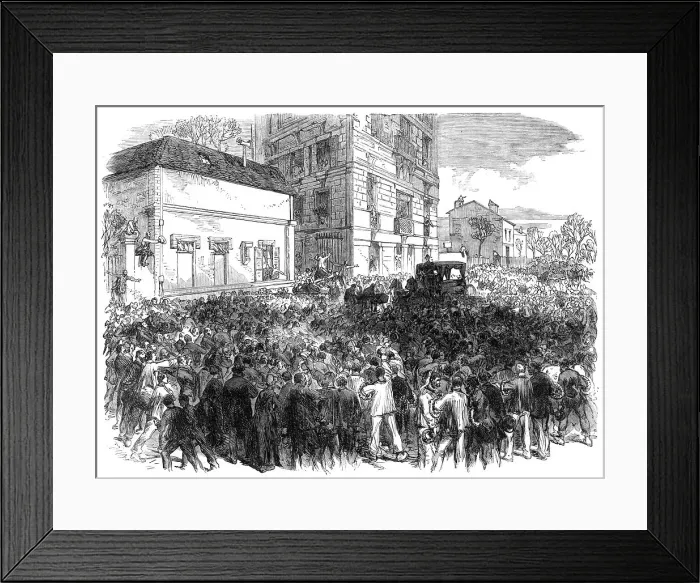 Framed Print : The Funeral of Victor Noir at Neuilly, 1870. Creator: Unknown Framed Print : The Funeral of Victor Noir at Neuilly, 1870. Creator: Unknown
