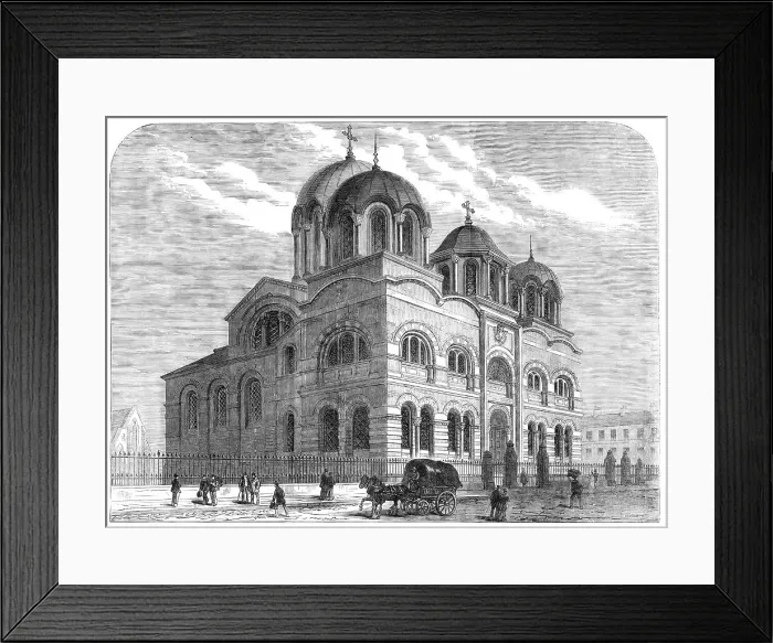 Framed Print : The new Greek Church, Liverpool, 1870. Creator: Unknown Framed Print : The new Greek Church, Liverpool, 1870. Creator: Unknown