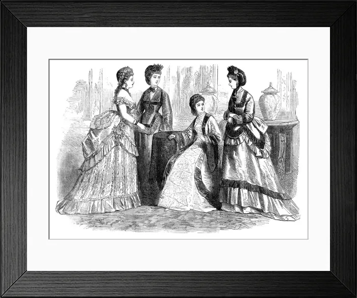 Framed Print : Paris fashions for March, 1870. Creator: Unknown Framed Print : Paris fashions for March, 1870. Creator: Unknown