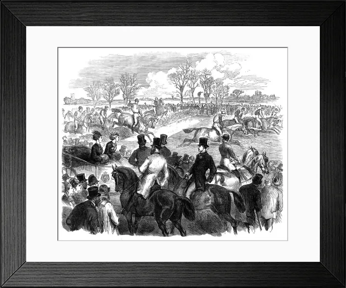 Framed Print : The Prince and Princess of Wales at the National Hunt Steeplechase, 1870. Creator: Unknown Framed Print : The Prince and Princess of Wales at the National Hunt Steeplechase, 1870. Creator: Unknown