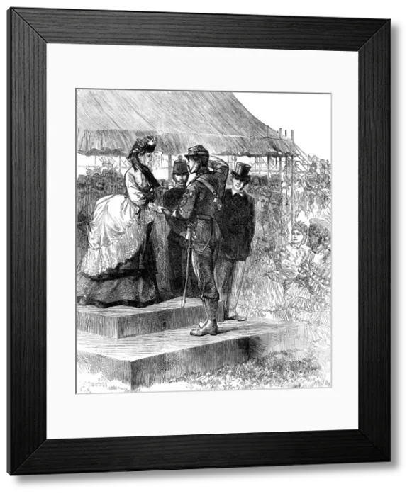 Framed Print : Princess Louise presenting the prizes at Wimbledon, 1871. Creator: Unknown Framed Print : Princess Louise presenting the prizes at Wimbledon, 1871. Creator: Unknown